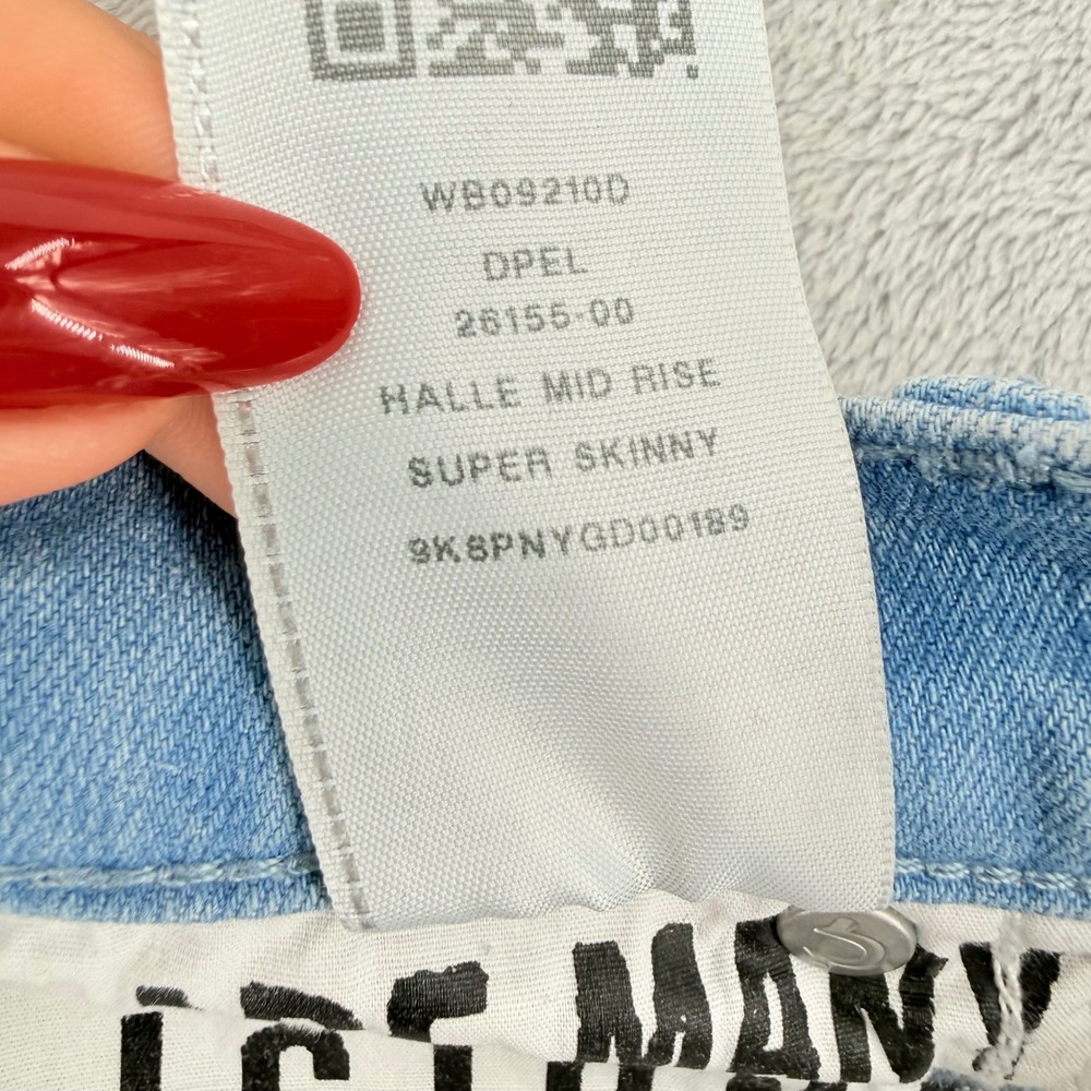 True Religion Halle Super Skinny Jeans Womens 25 Light Wash Floral Embroidered - Picture 10 of 16
